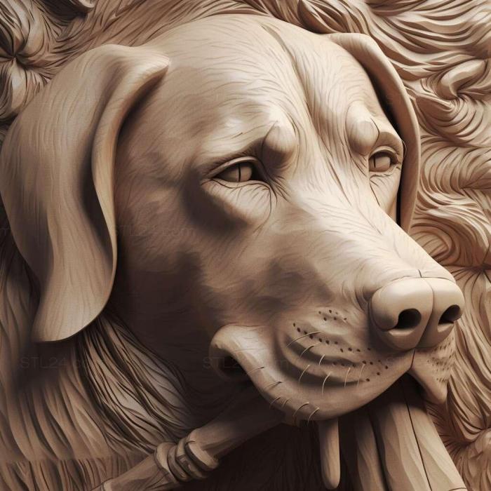Nature and animals (Smoke dog dog 1, NATURE_1241) 3D models for cnc